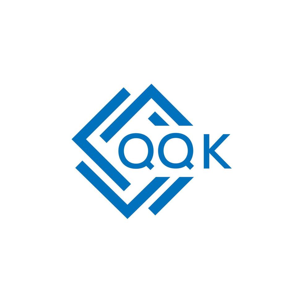 QQK letter logo design on white background. QQK creative circle letter logo concept. QQK letter design. vector