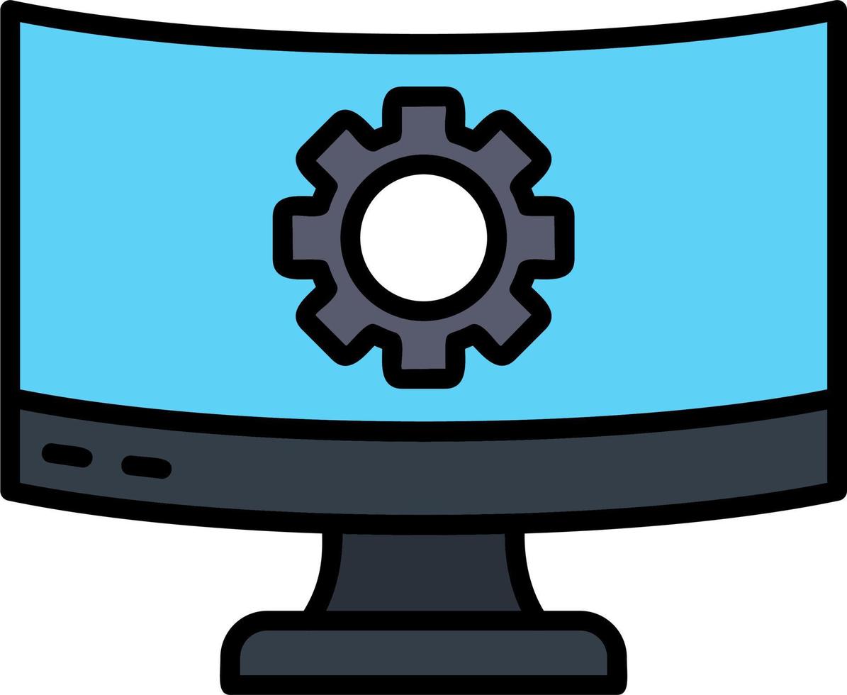 Computer Settings Vector Icon