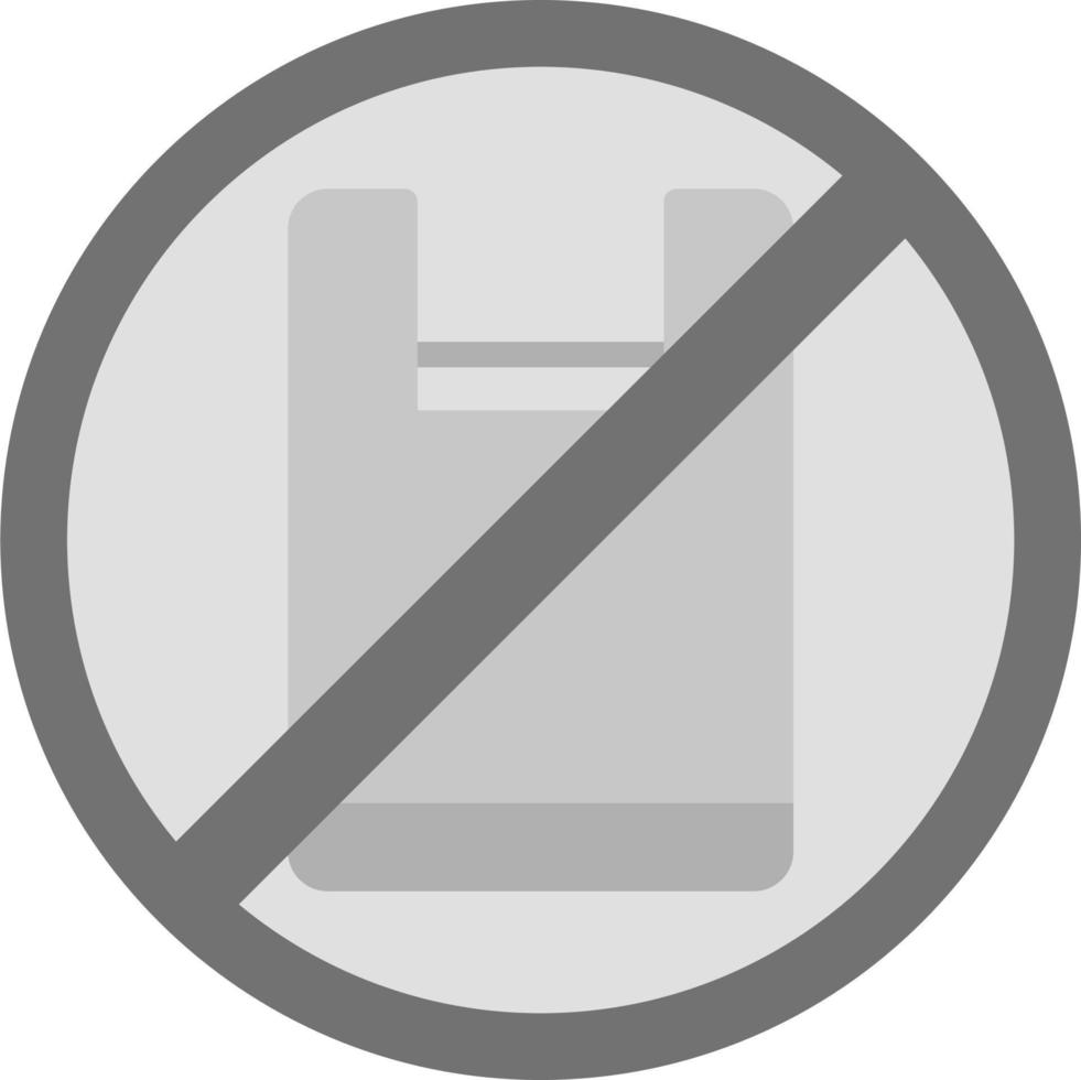 No Plastic Bags Vector Icon