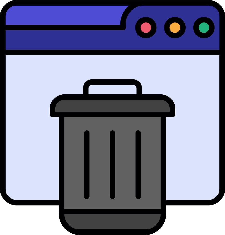 Web Trash Vector Icon