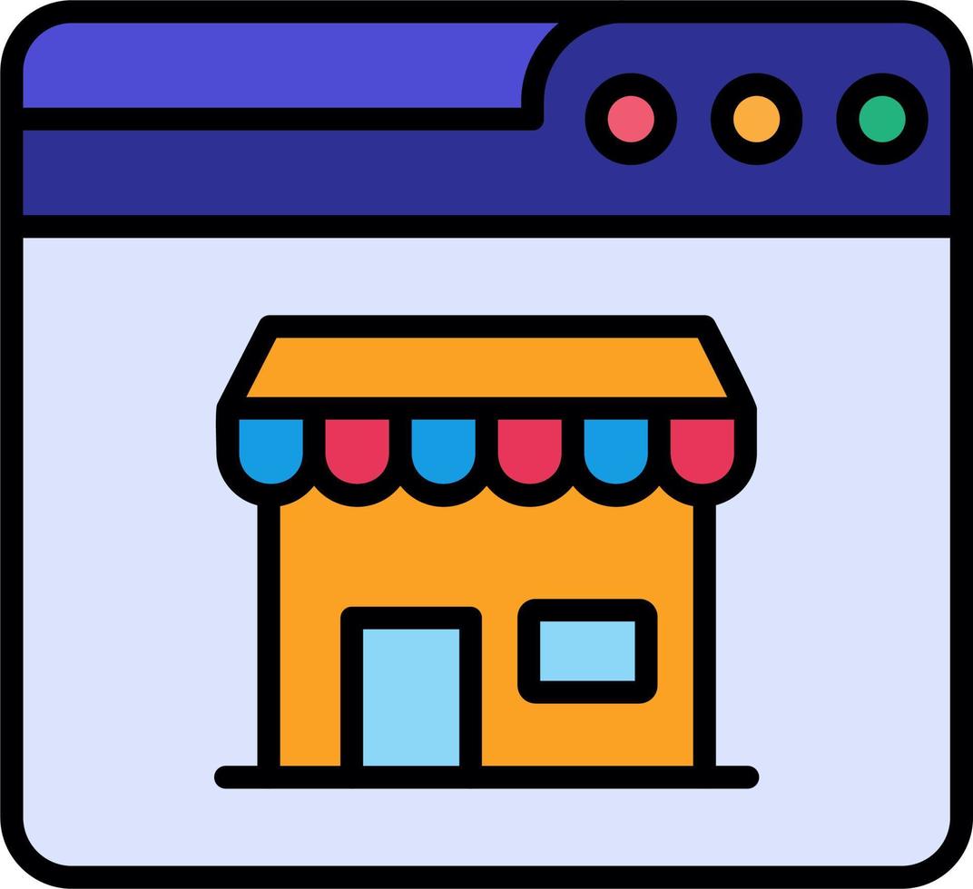 Web Online Shop Vector Icon