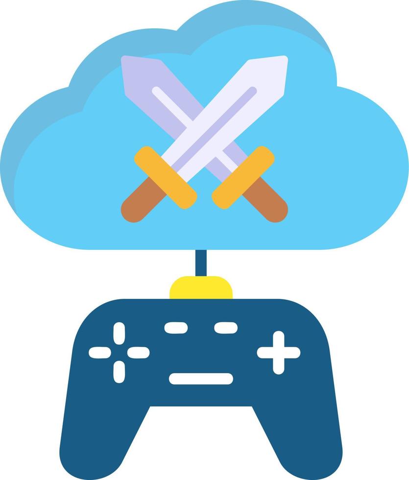 Cloud Gamming Vector Icon