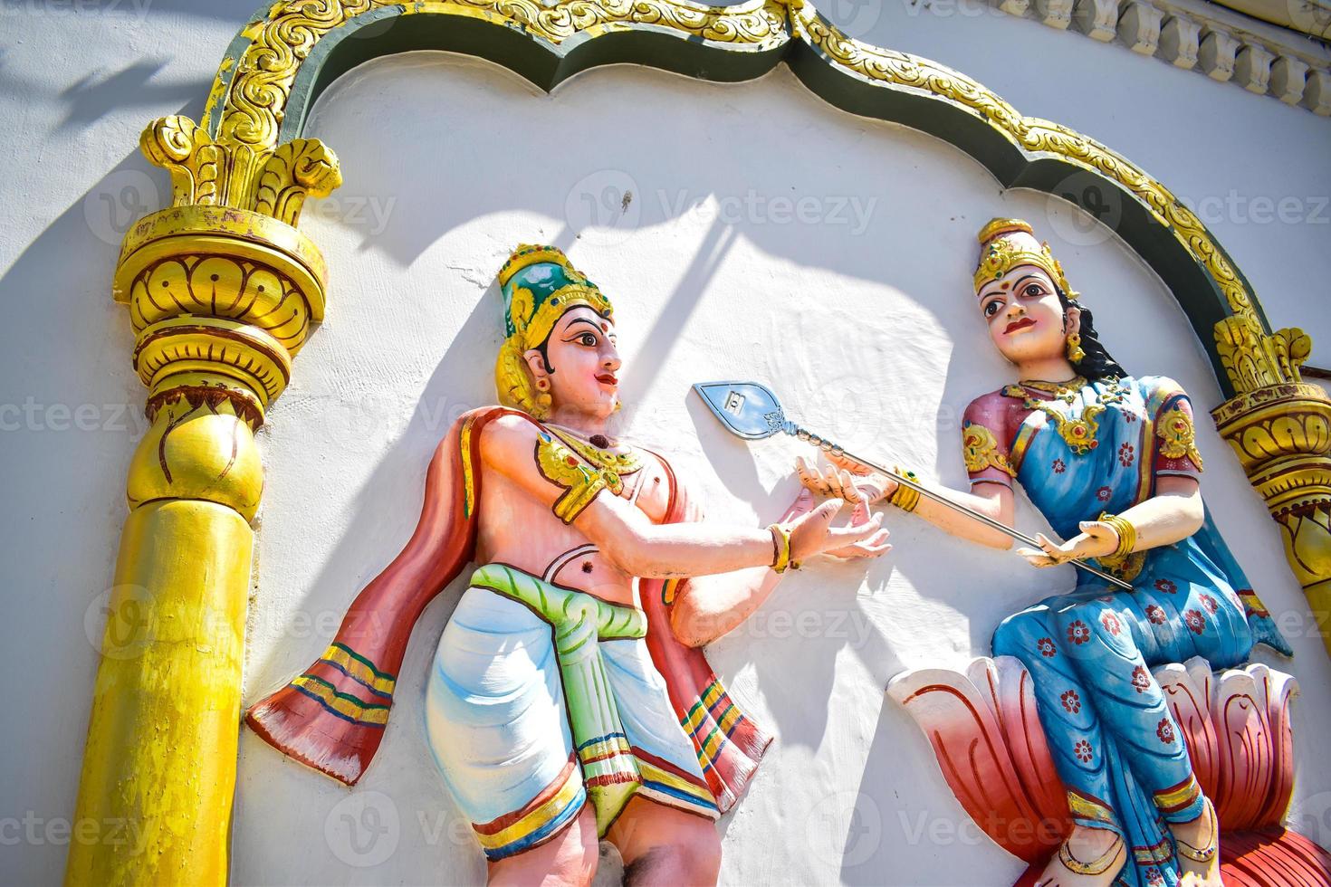 Hindu Temple Wall Sculpture photo