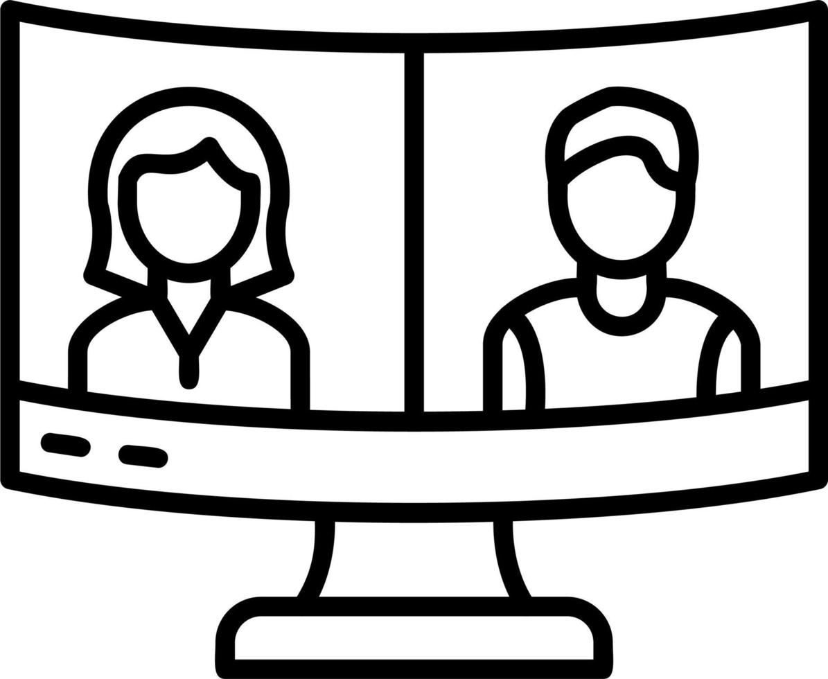 Online Meeting Vector Icon