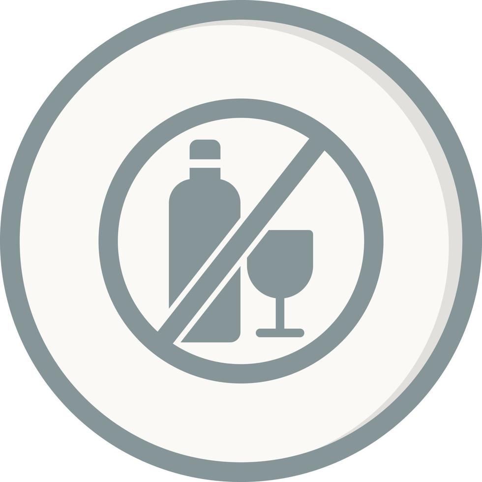 No Alcohol Vector Icon