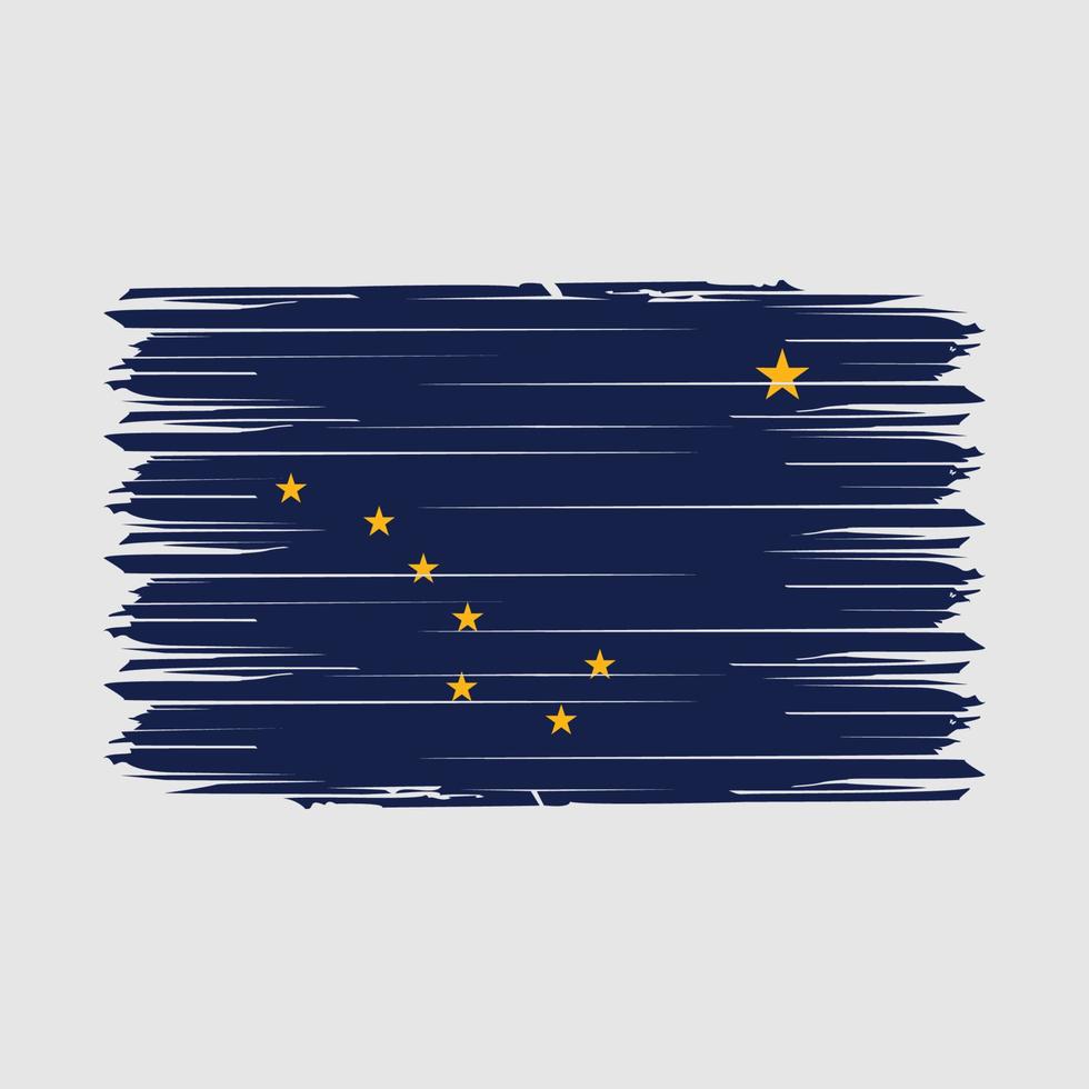 Alaska Flag Brush Vector Illustration