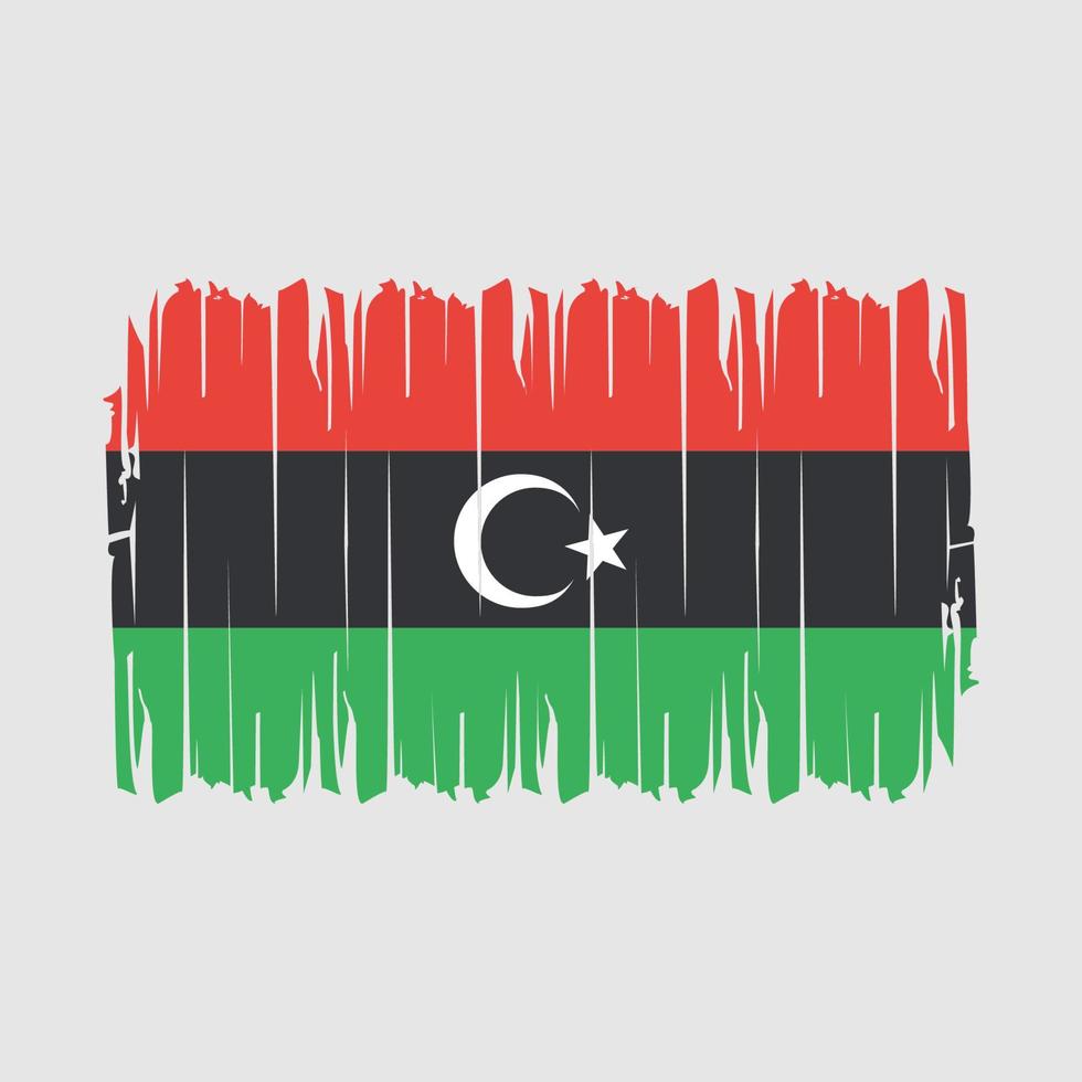 vector de pincel de bandera de libia