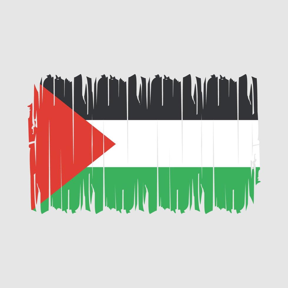 Palestine Flag Brush Vector