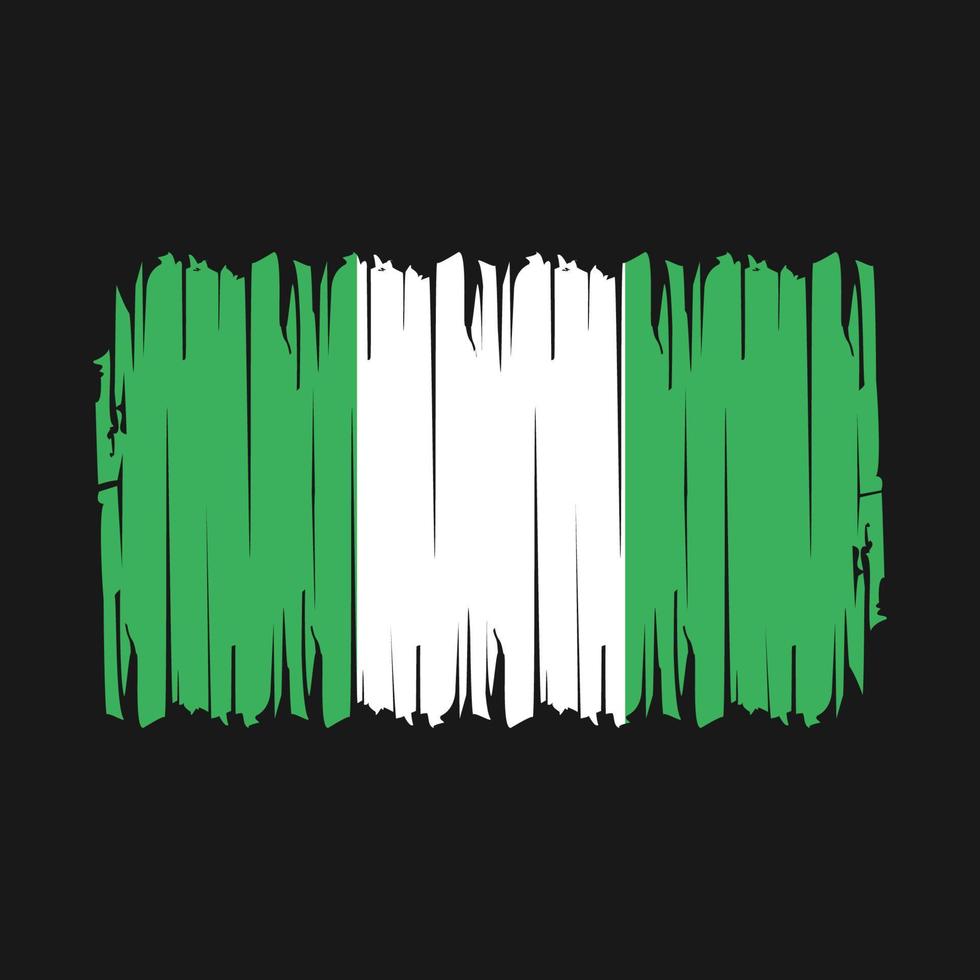 Nigeria Flag Brush Vector