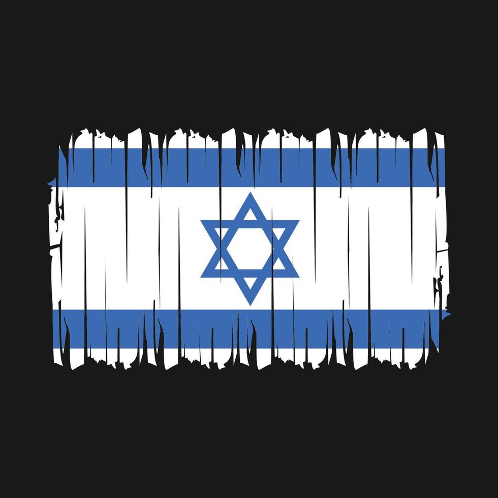 vector de pincel de bandera de israel