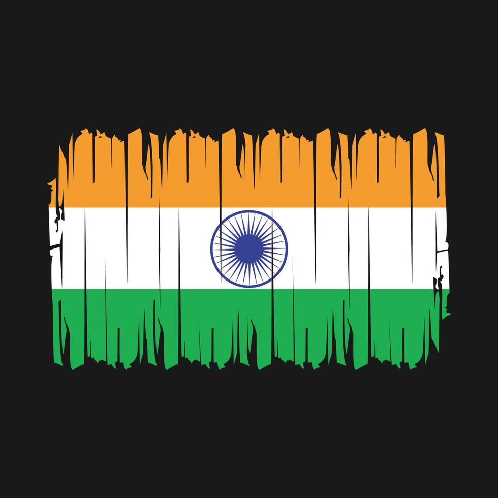 India Flag Brush Vector