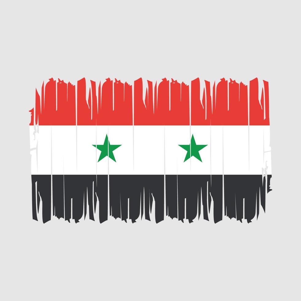 vector de pincel de bandera de siria