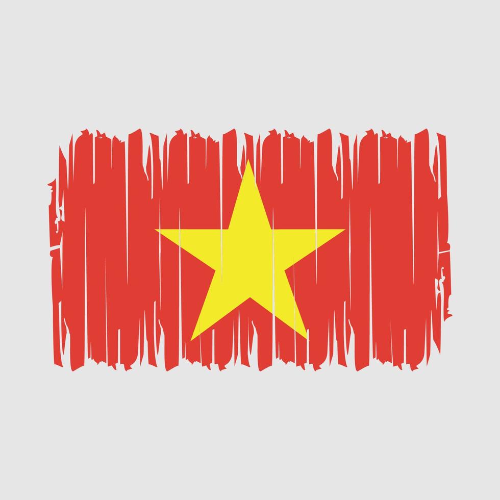 Vietnam  Flag Brush Vector