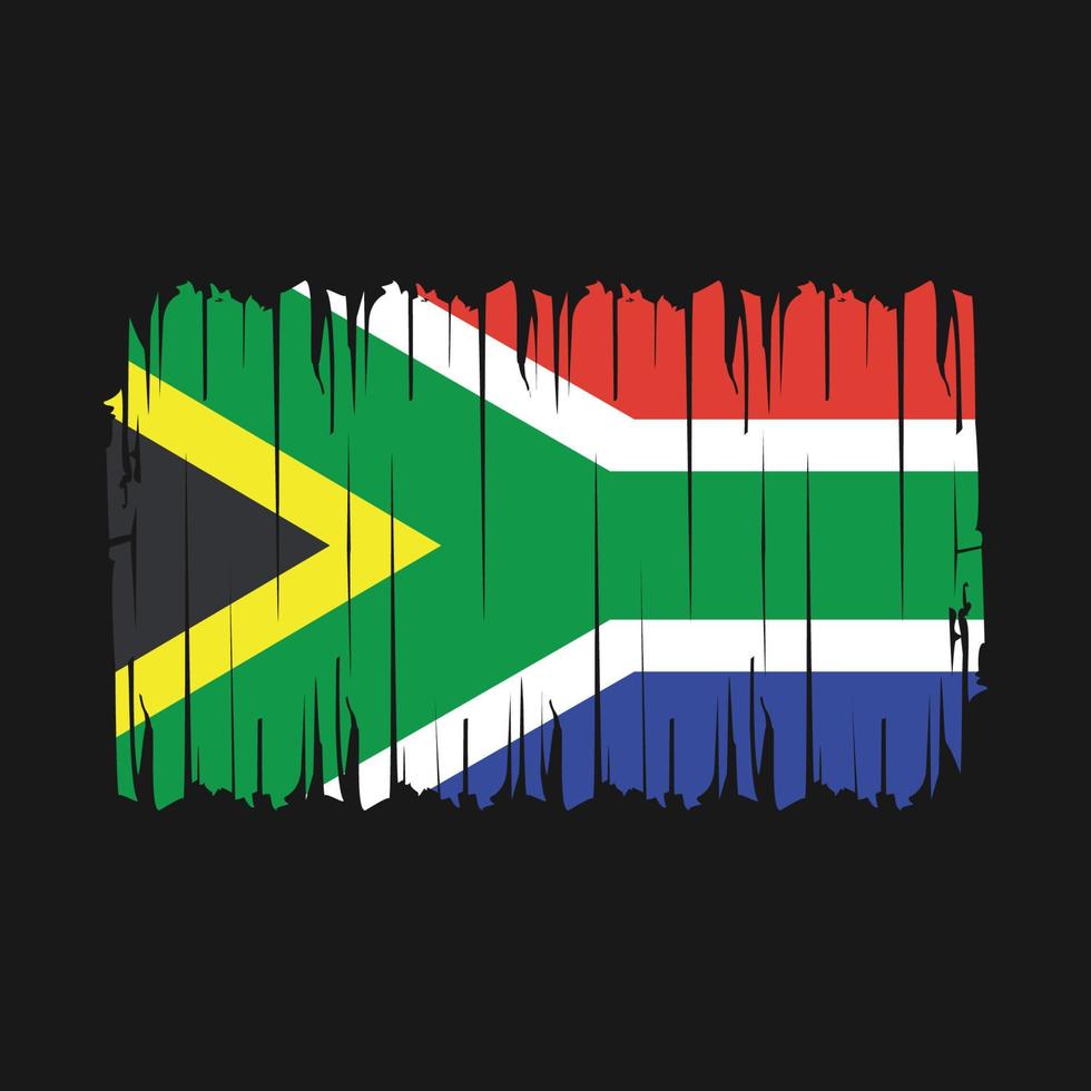 South Africa Flag Brush Vector