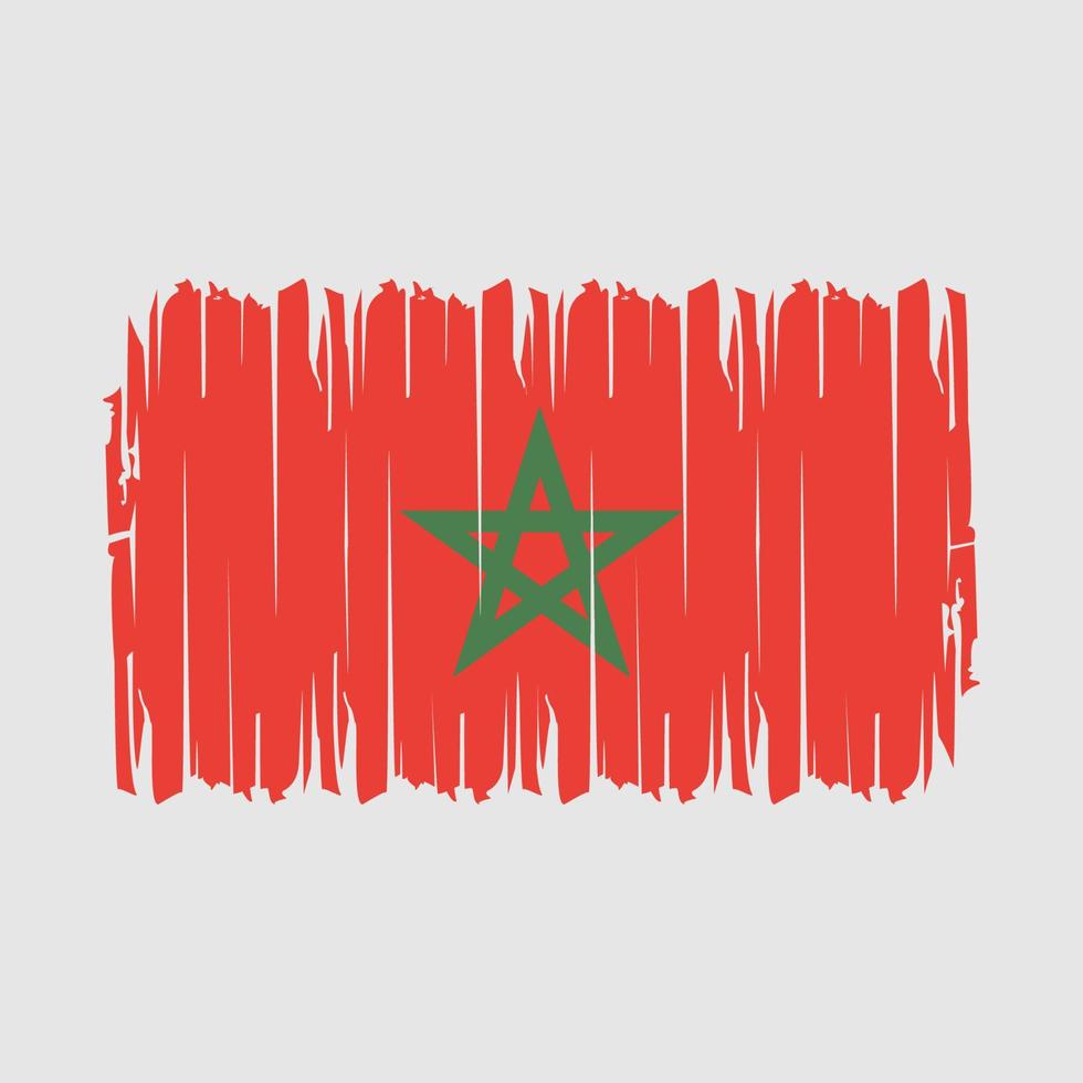 vector de pincel de bandera de marruecos