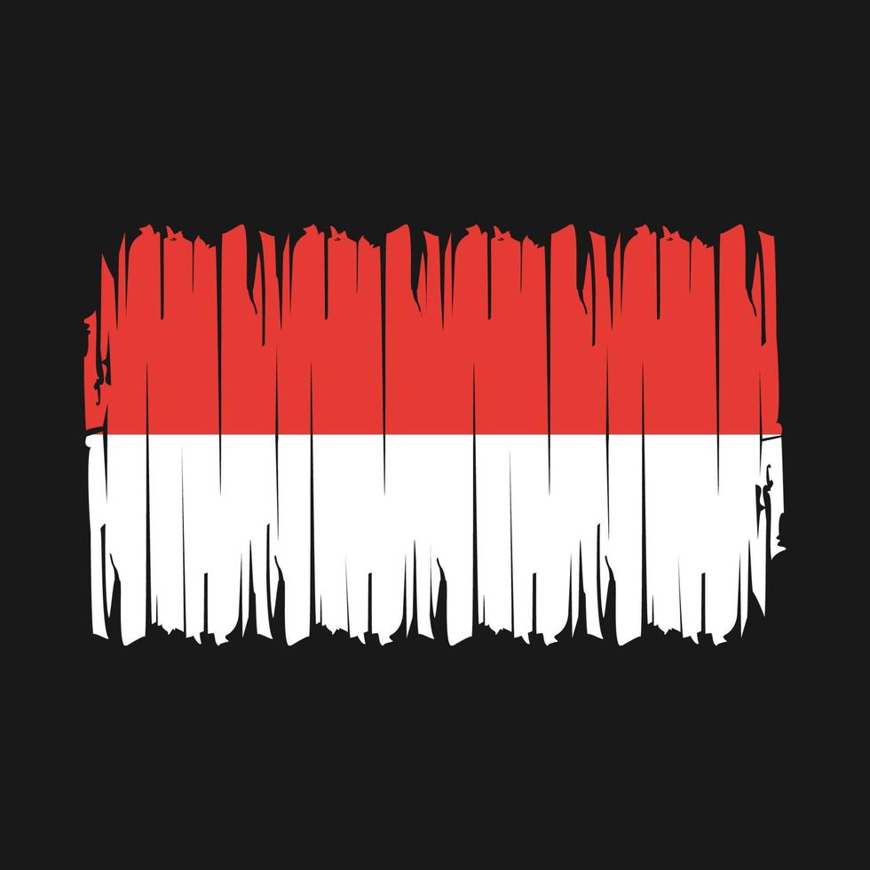 Indonesia Flag Brush Vector