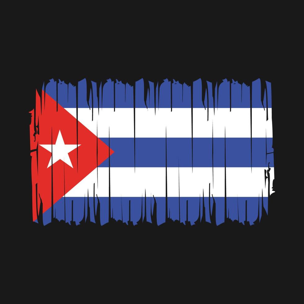 vector de pincel de bandera de cuba