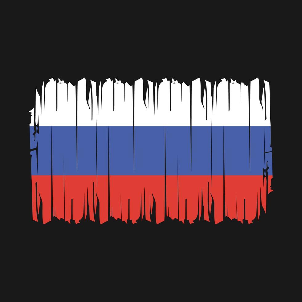 Russia Flag Brush Vector