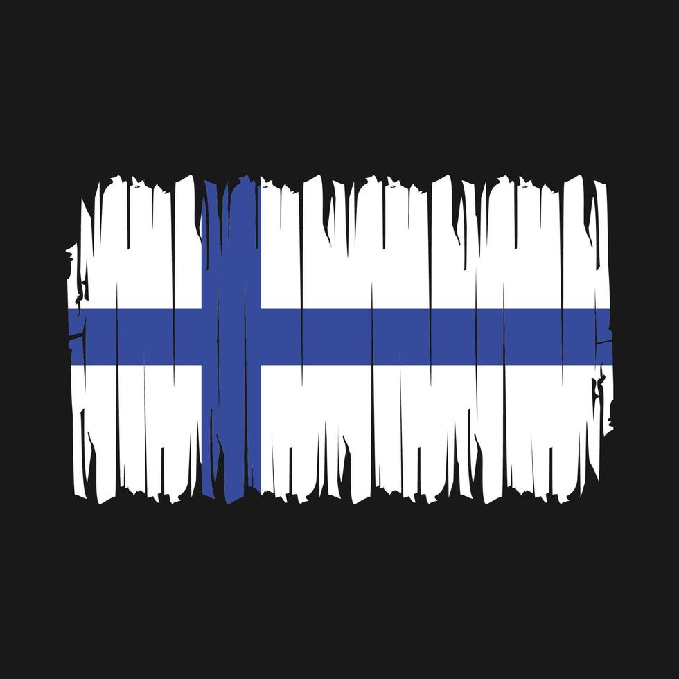 vector de pincel de bandera de finlandia