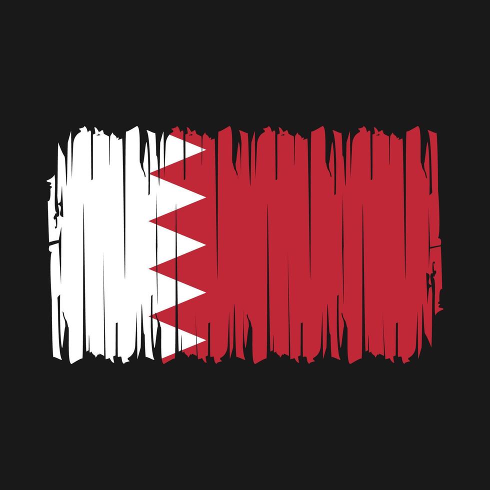 Bahrain Flag Brush Vector