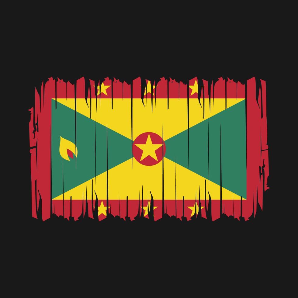vector de pincel de bandera de granada