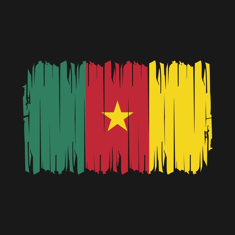 Cameroon Flag Brush Vector