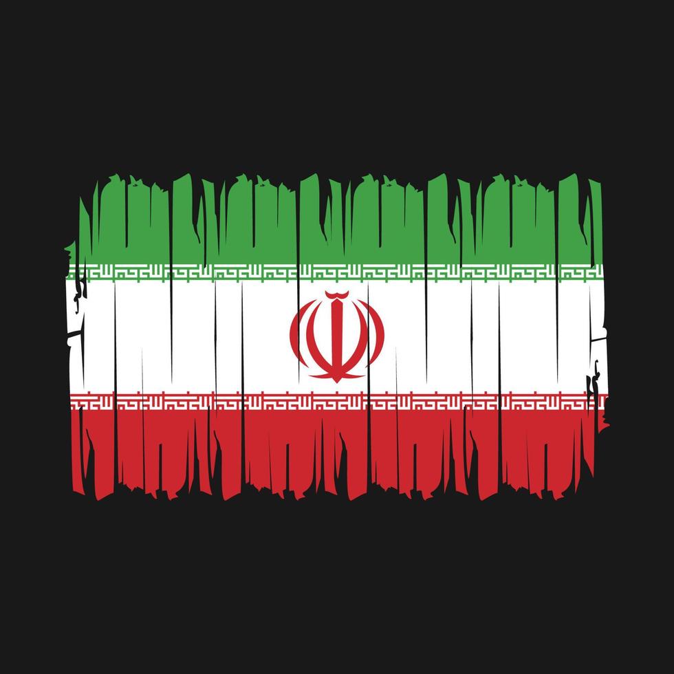 Iran Flag Brush Vector