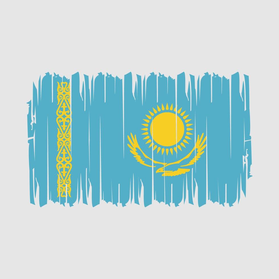 Kazakhstan Flag Brush Vector