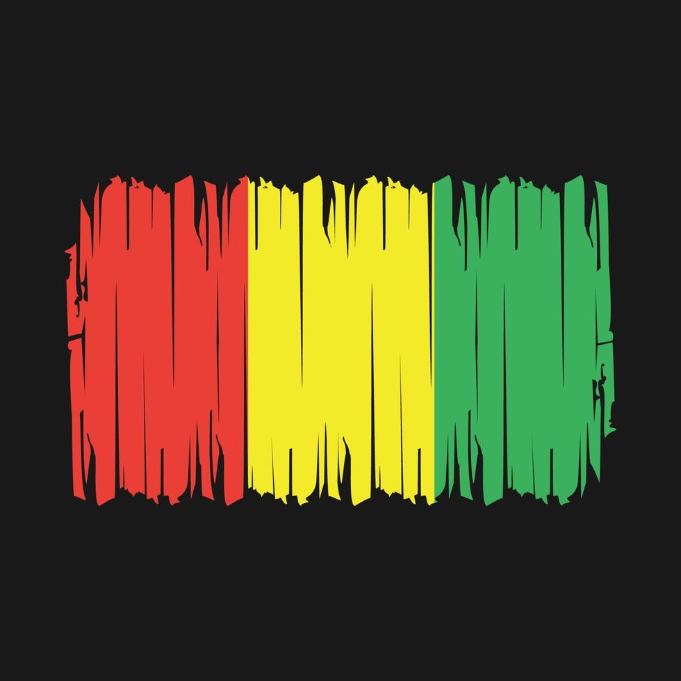 Guinea Flag Brush Vector