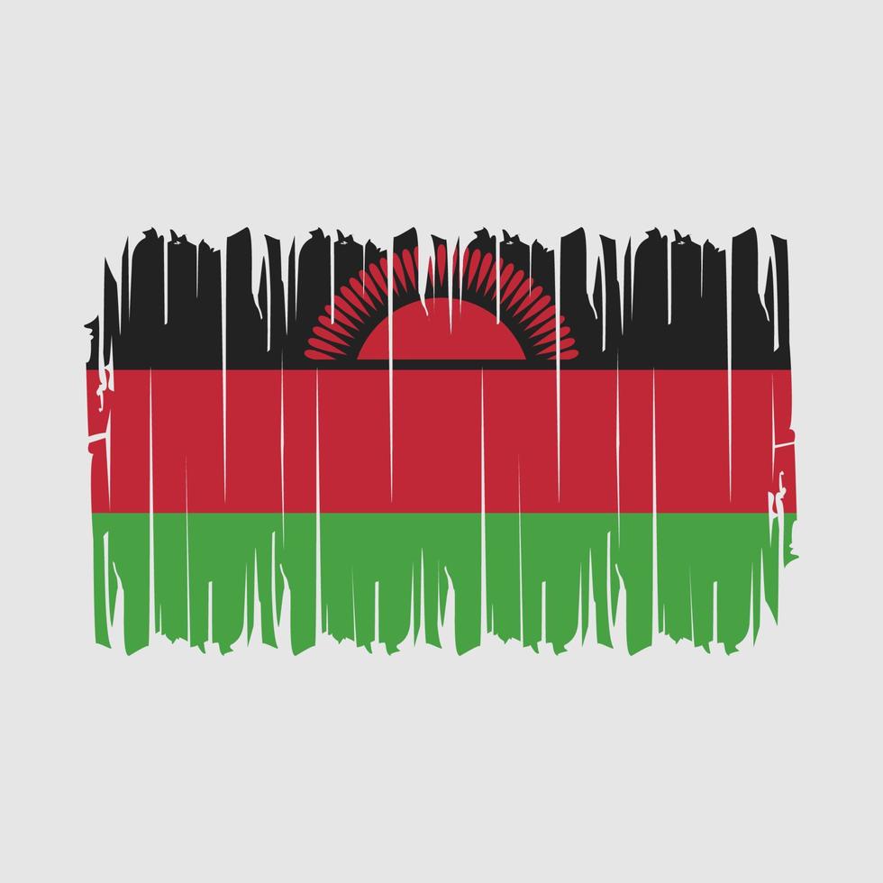 Malawi Flag Brush Vector