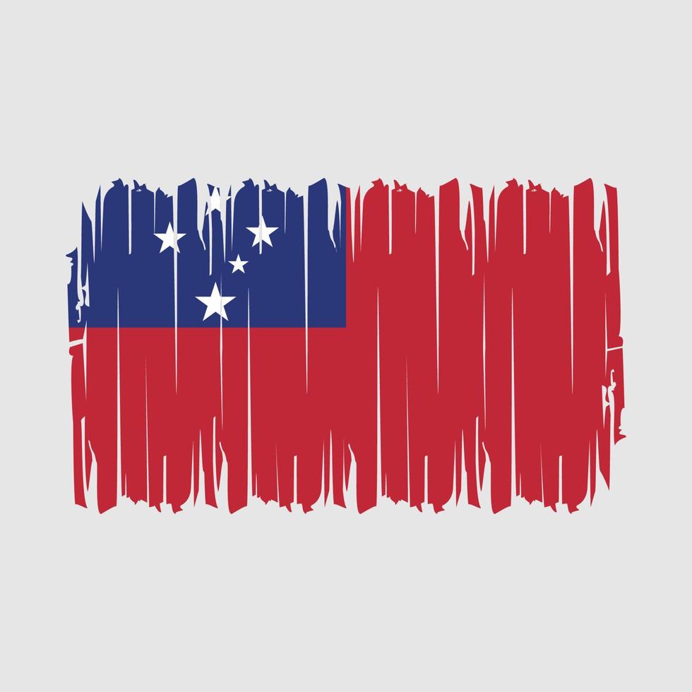 Samoa Flag Brush Vector