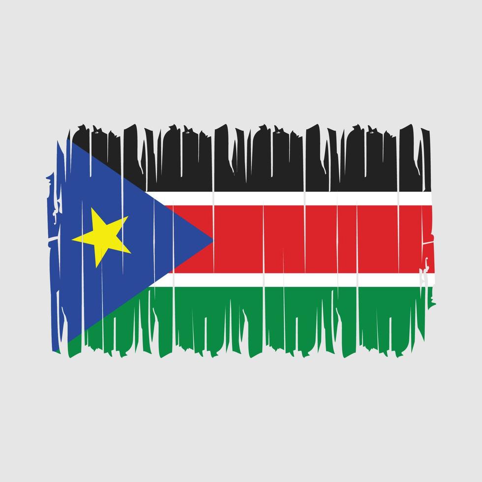 South Sudan Flag Brush Vector