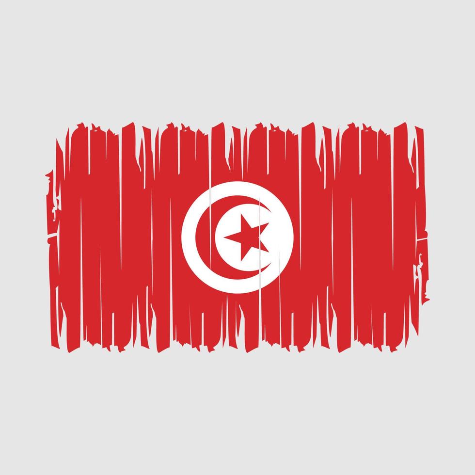 Tunisia Flag Brush Vector