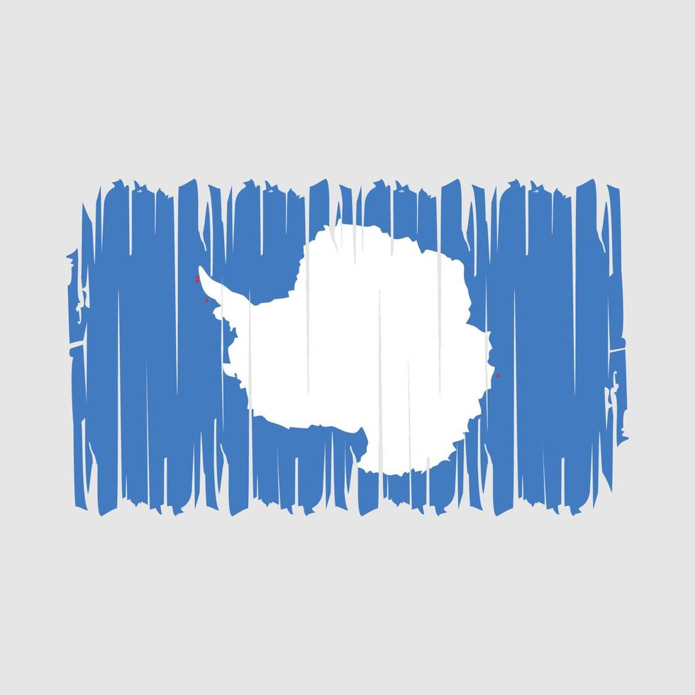 vector de pincel de bandera de la antártida