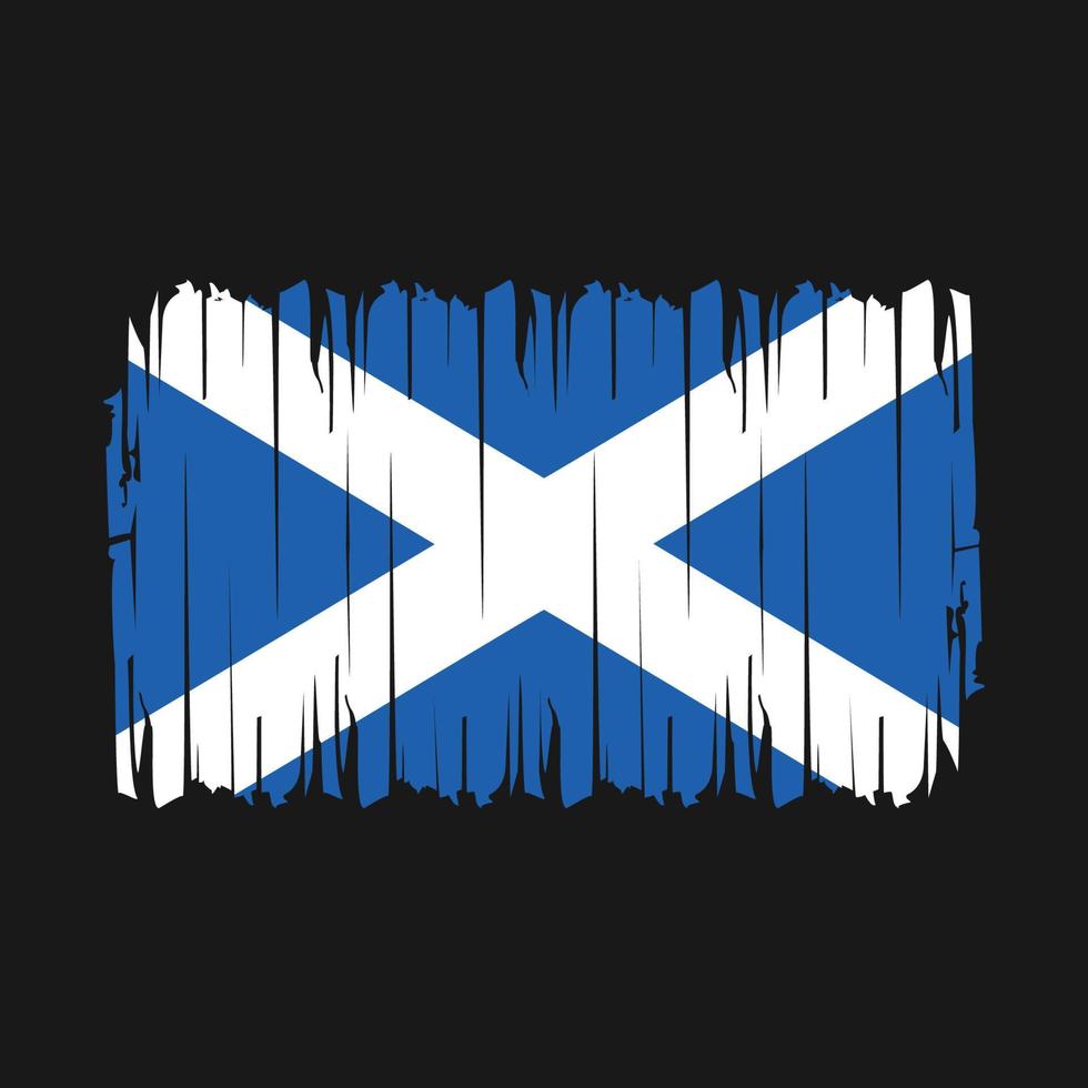 vector de pincel de bandera de escocia