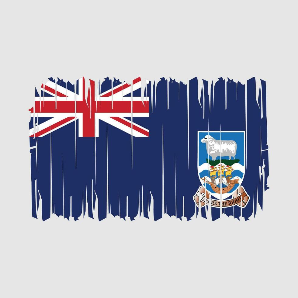 vector de pincel de bandera de las islas malvinas