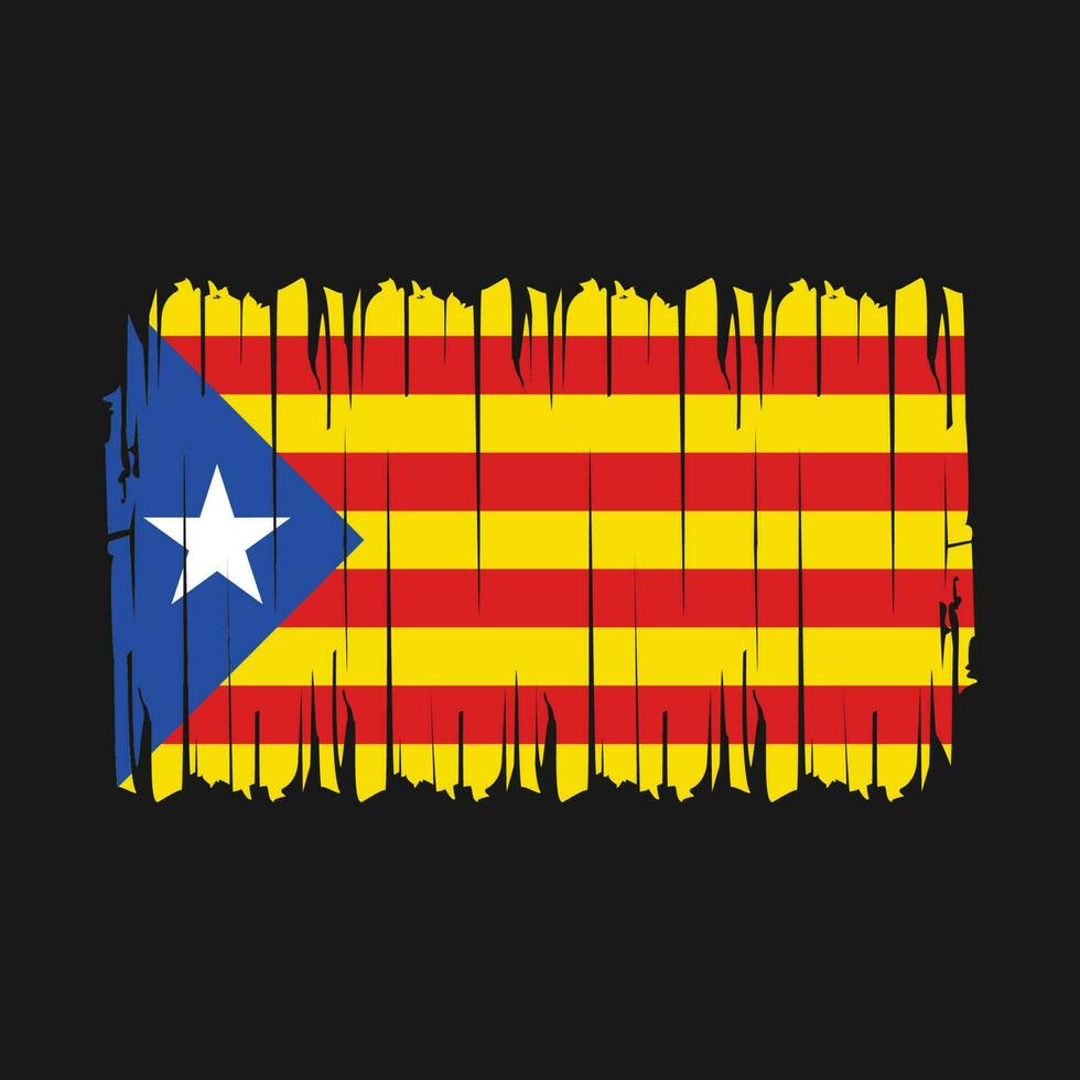 vector de pincel de bandera de cataluña