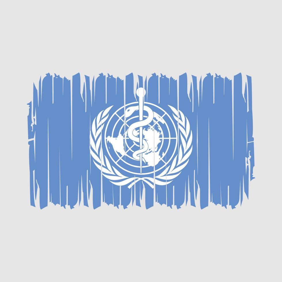 WHO Flag Brush Vector