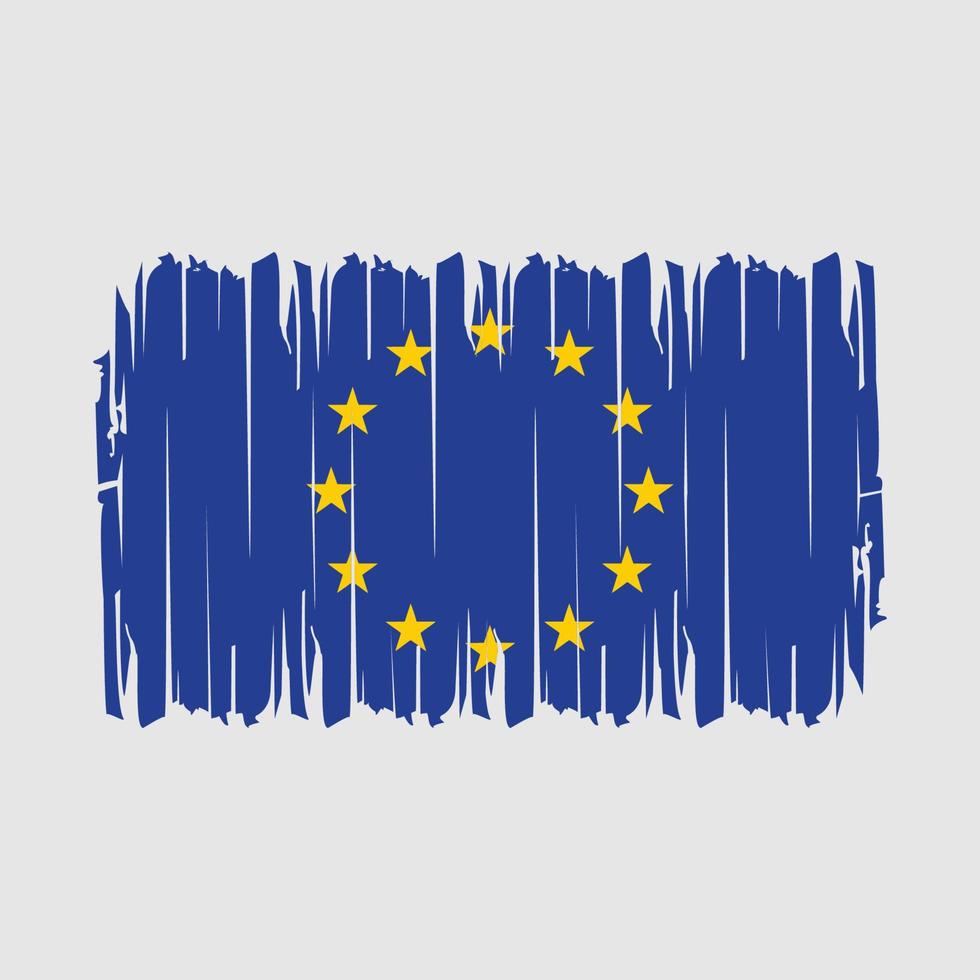 European Flag Brush Vector