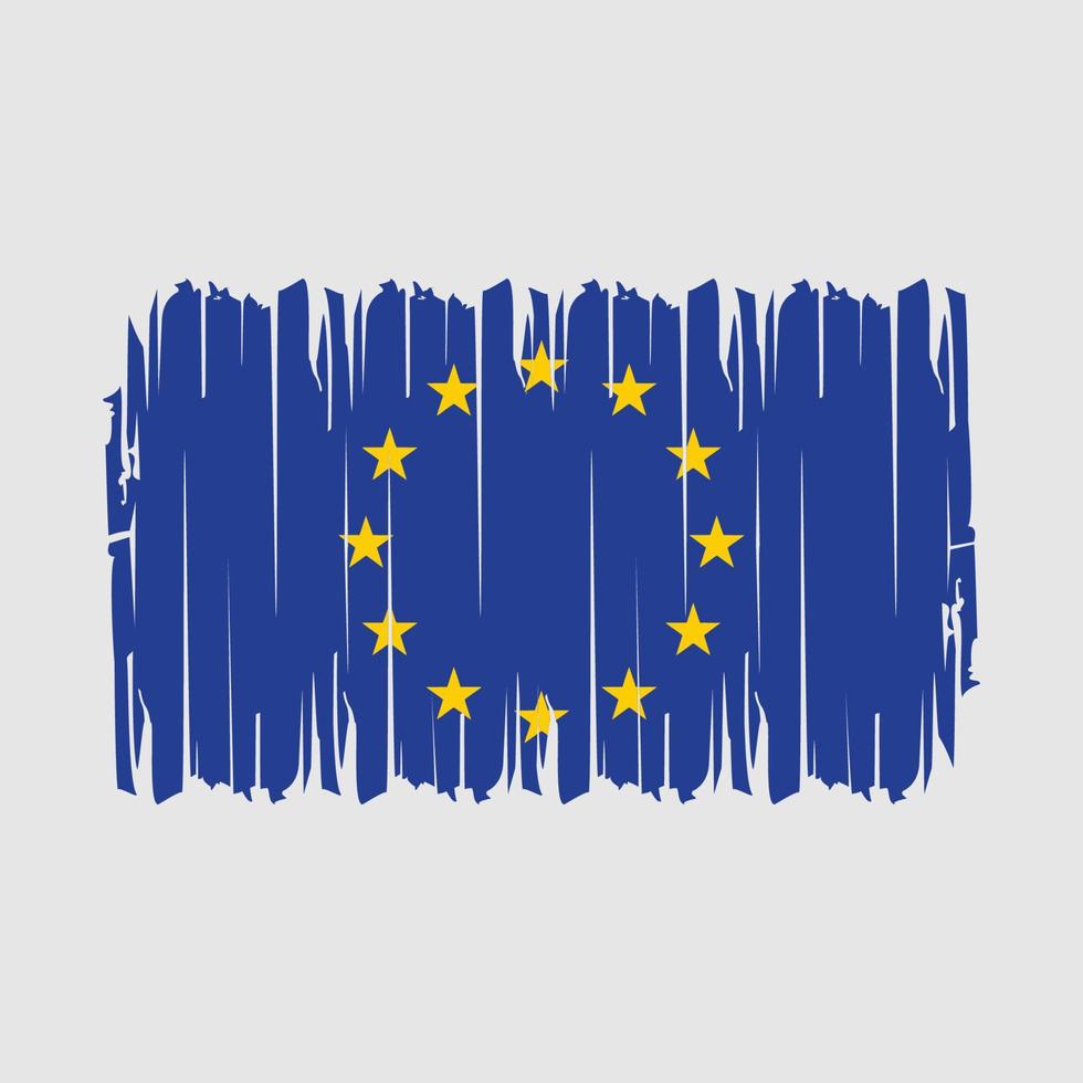 vector de pincel de bandera europea