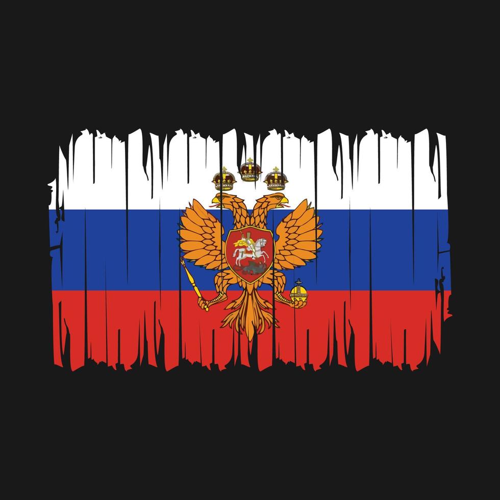 vector de pincel de bandera de rusia