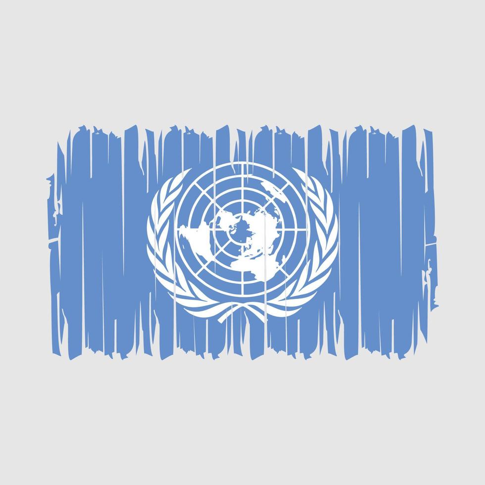 United Nations Flag Brush Vector