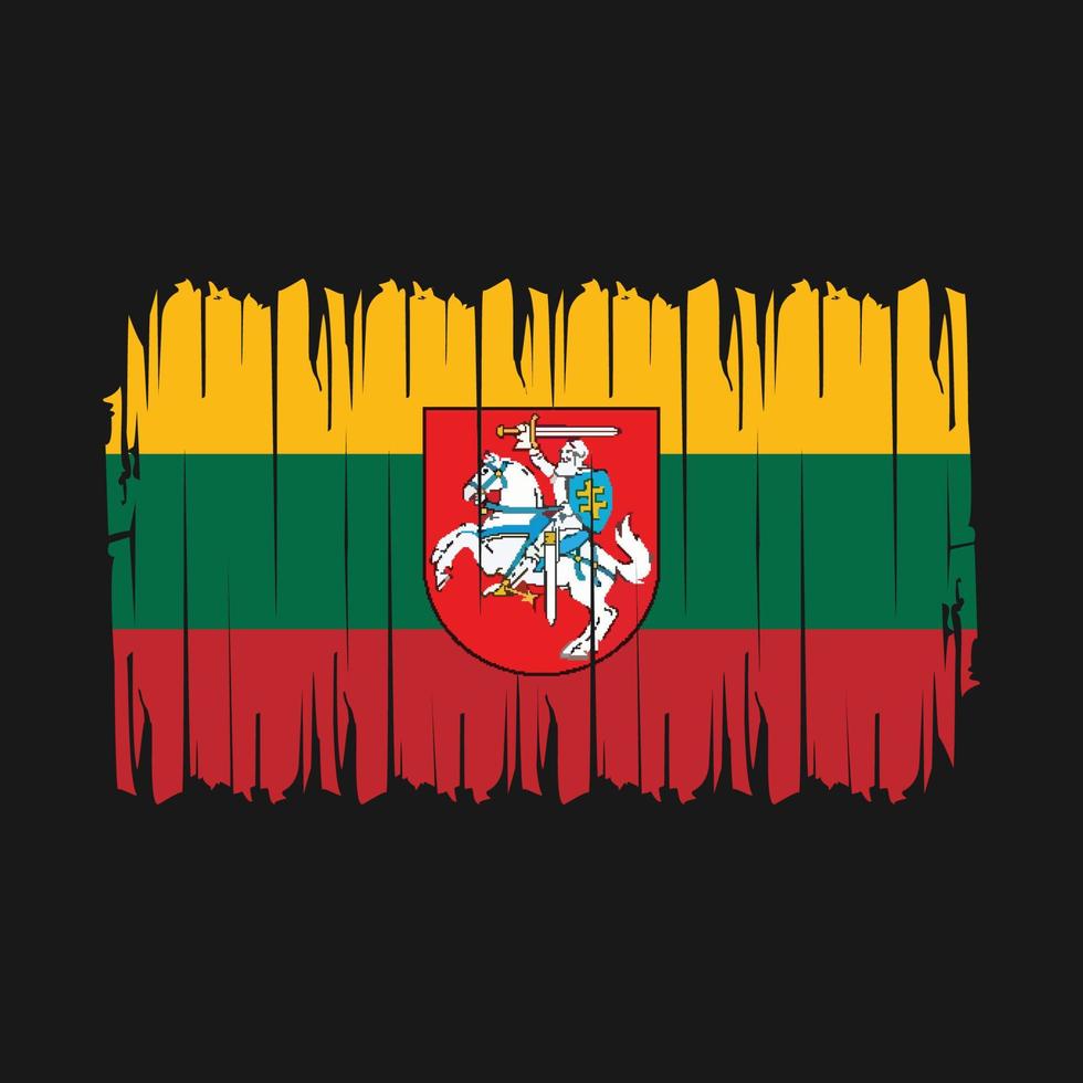 Lithuania Flag Brush Vector