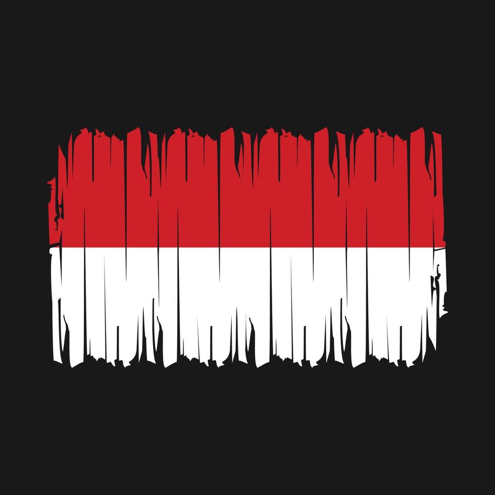 Monaco Flag Brush Vector