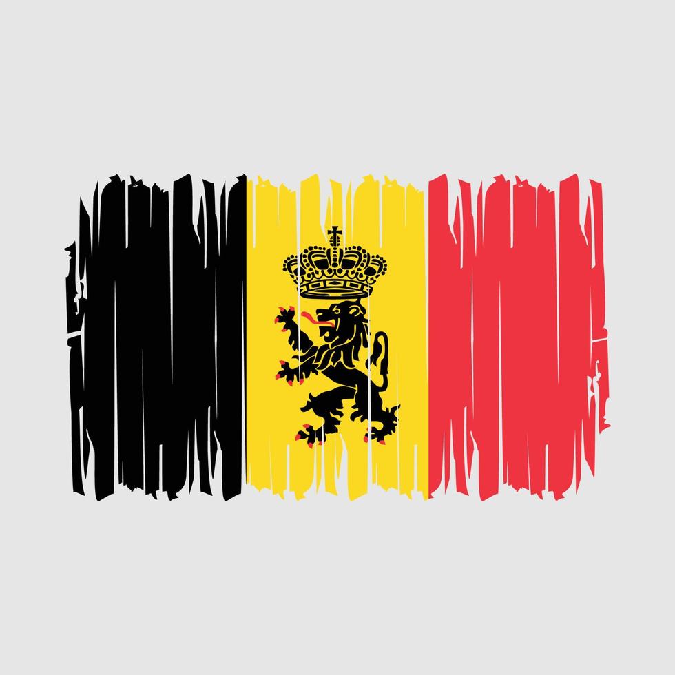 vector de pincel de bandera de bélgica