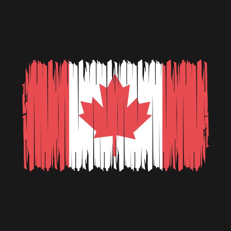 Canada Flag Brush Vector Illustration