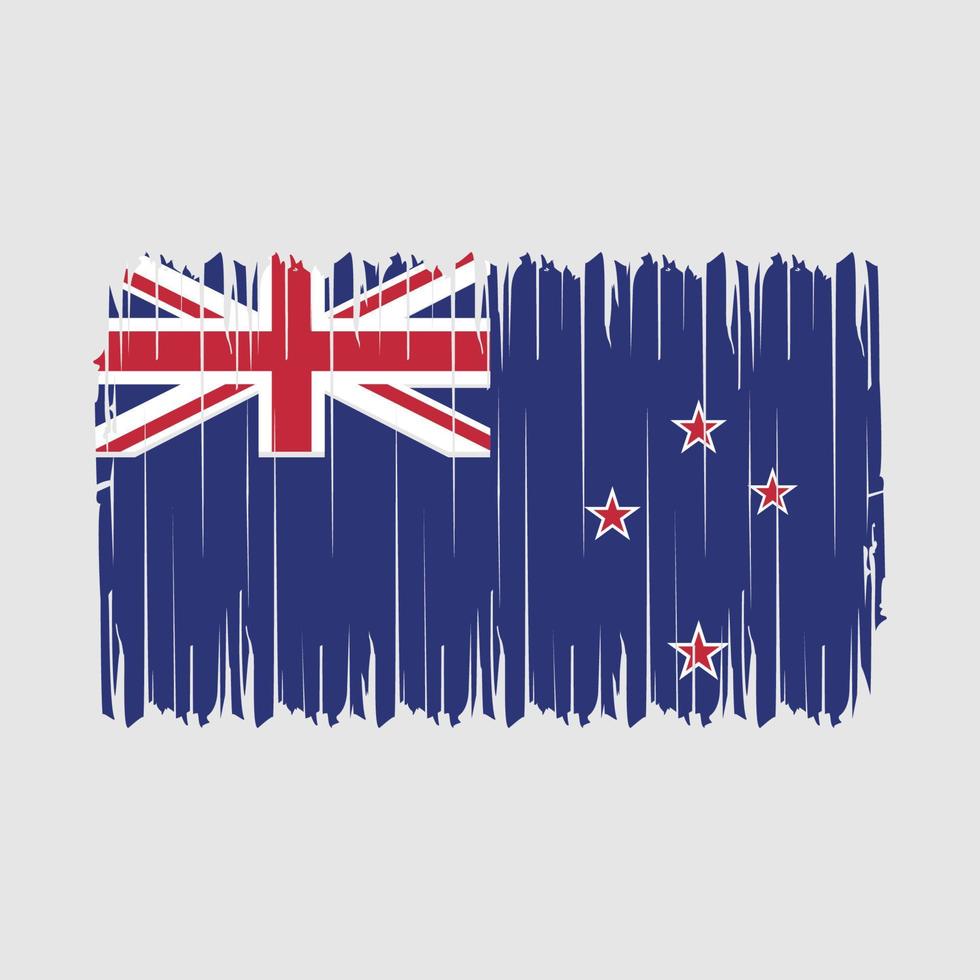 ilustración de vector de pincel de bandera de nueva zelanda