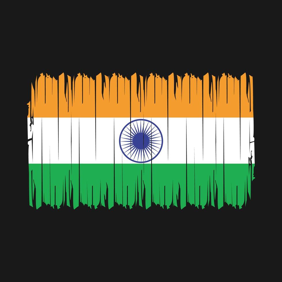 India Flag Brush Vector Illustration