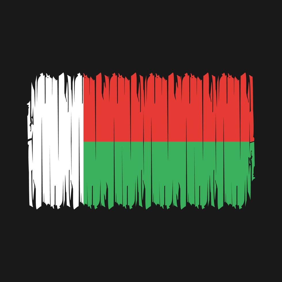 Madagascar Flag Brush Vector Illustration
