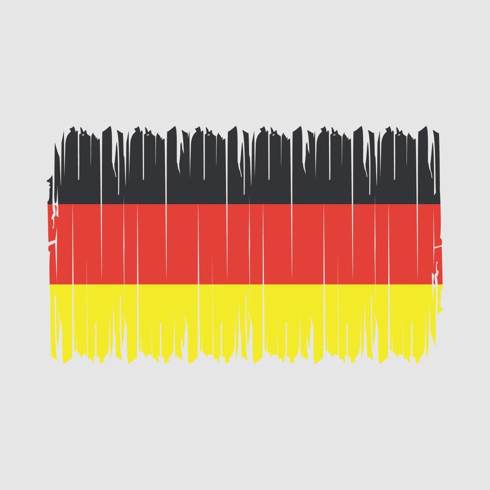 Ilustración de vector de cepillo de bandera de Alemania